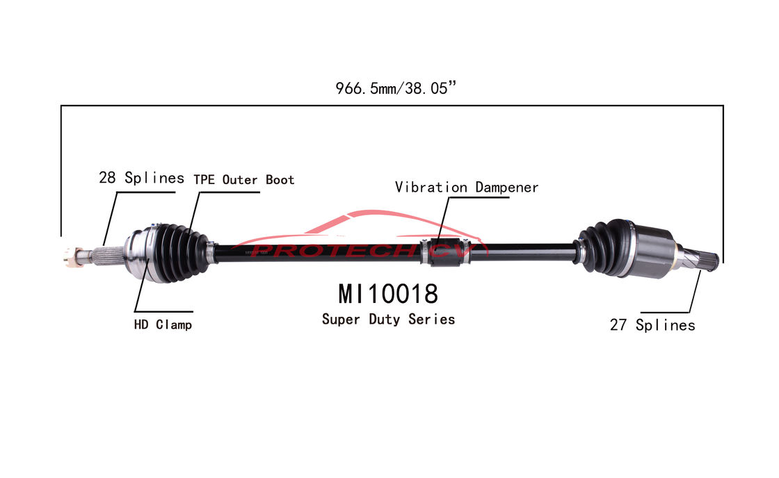 Mitsubishi Lancer CV Axle Assembly MI10018 Automatic CVT Inner Cv Joint Assembly