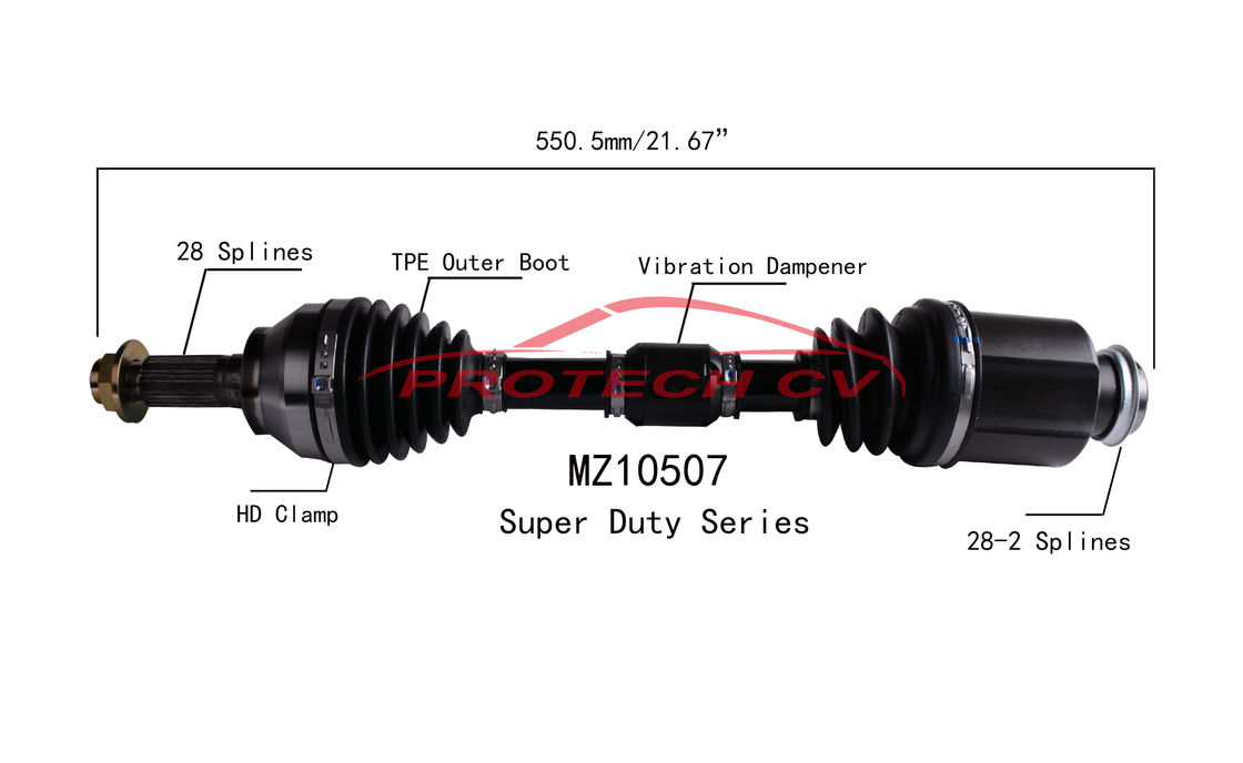 2.3L L4 Front Axle Assembly Replacement MZ10507 EXTREME Weather Unit