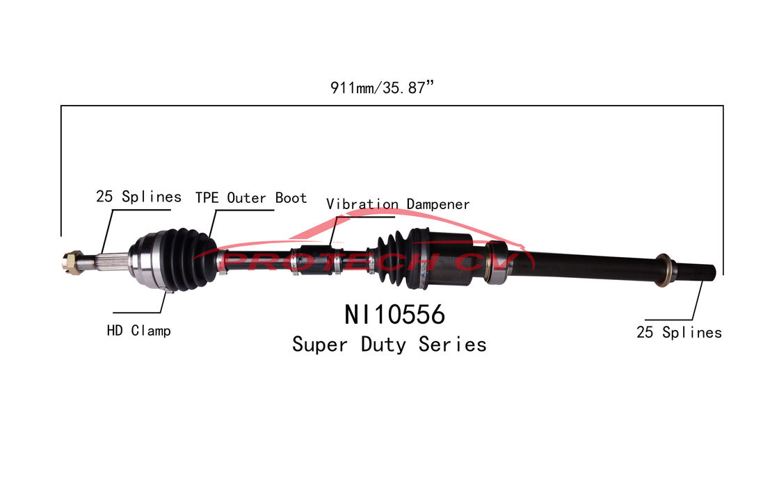 Nissan Versa CV Axle Joint Axle Shaft Assembly TPEE Boot Cold Forging Grinding