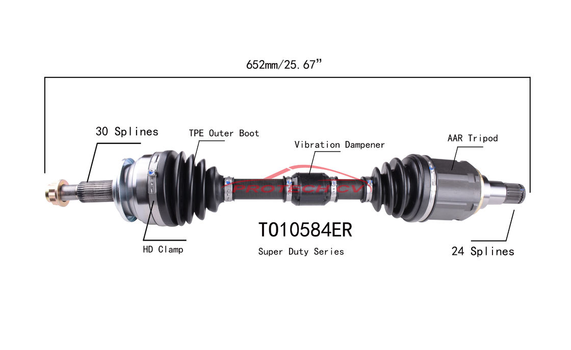 2016-2018 Toyota CV Axle Joint Front Left Cv Complete Assembly EXTREME Weather Unit