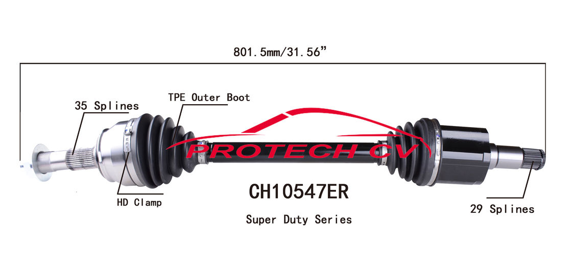 Ram ProMaster 1500 CV Joint Forging OE Steel CV Axle Assembly Heavy Duty Clamp