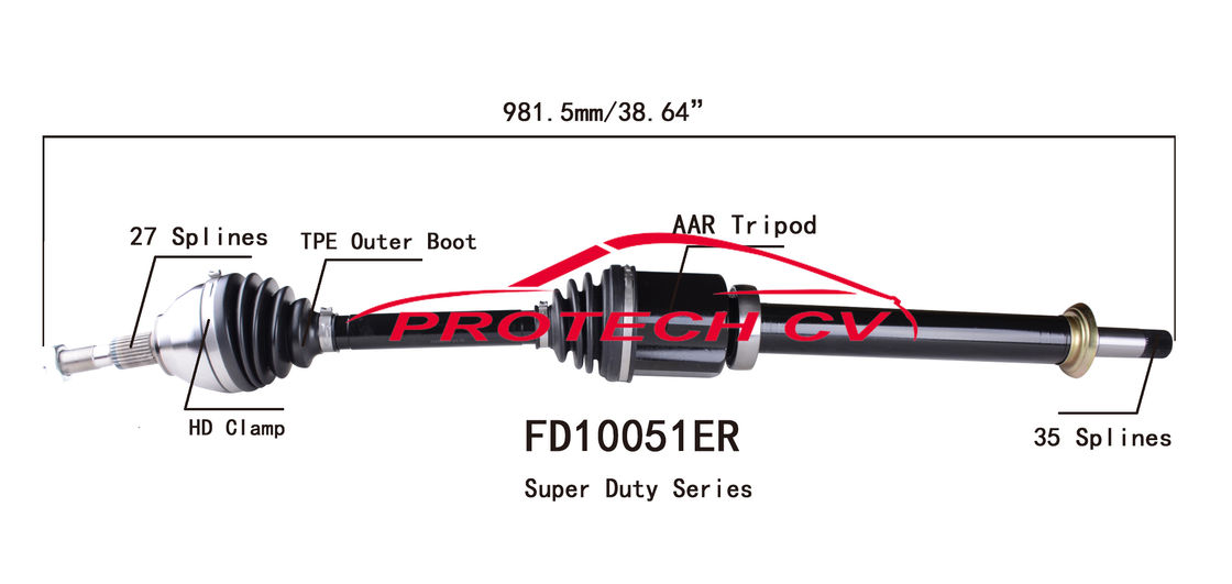 Ford Fusion CV Joint Forging Driveshaft Heavy Duty Clamp EXTREME Weather Unit