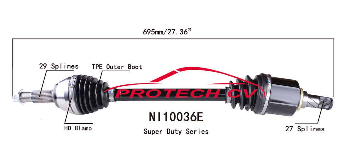 2011-2017 Nissan Right Front Drive Axle Cv Shaft Assembly EXTREME Weather Unit