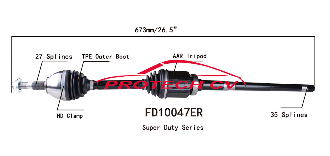 2015-2018 Ford Right Side Cv Axle Heavy Duty Clamp Cv Drive Shaft