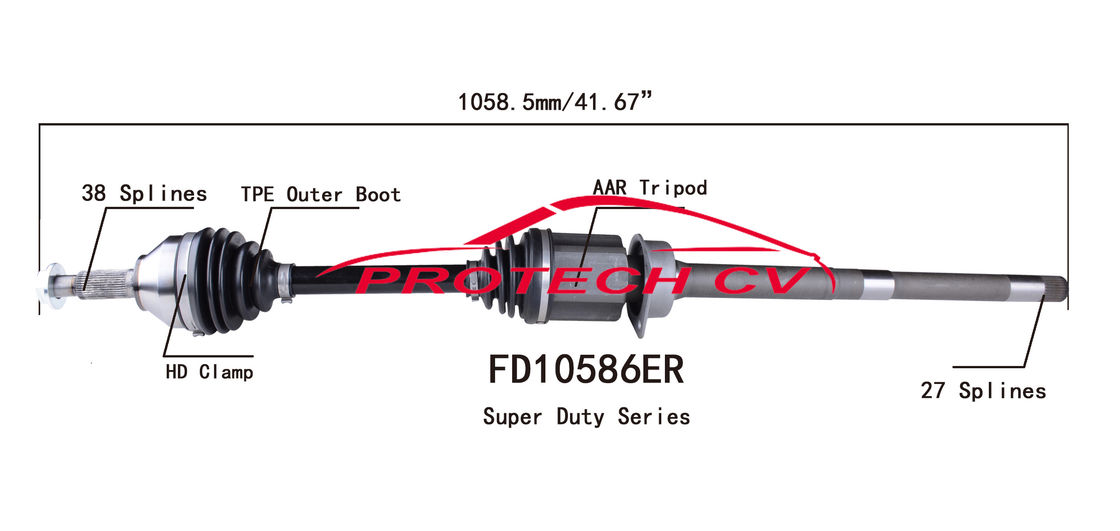 2015-2019 Ford Flex Cv Joint Right Side Right Front Drive Shaft EXTREME Weather Unit