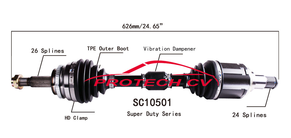 Scion Inner Cv Joint Assembly Front Right Drive Shaft Heavy Duty Clamp TPEE Boot