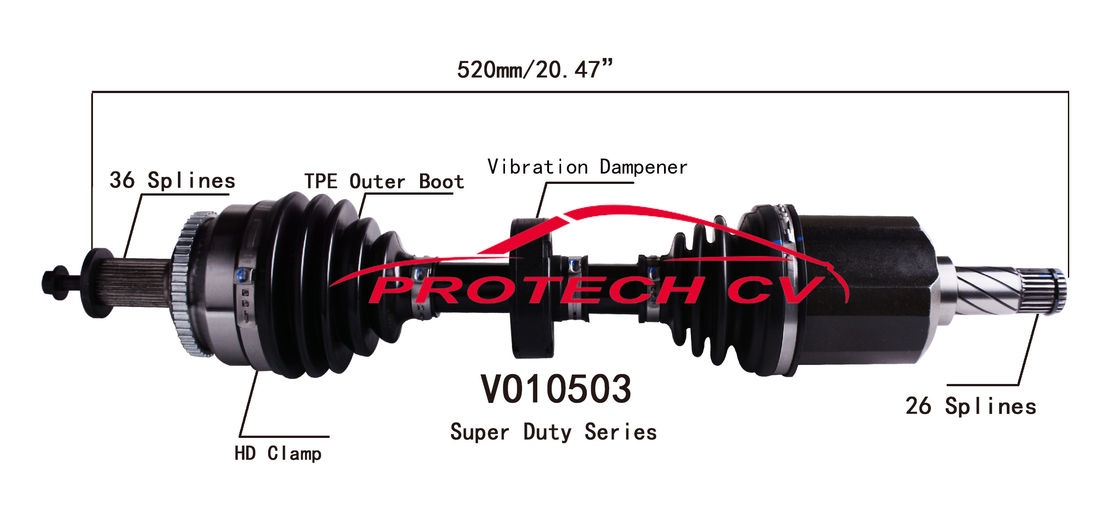 Volvo S70 Front Drive Axle Assembly Cv Axle Left And Right Cold Forging Grinding Process