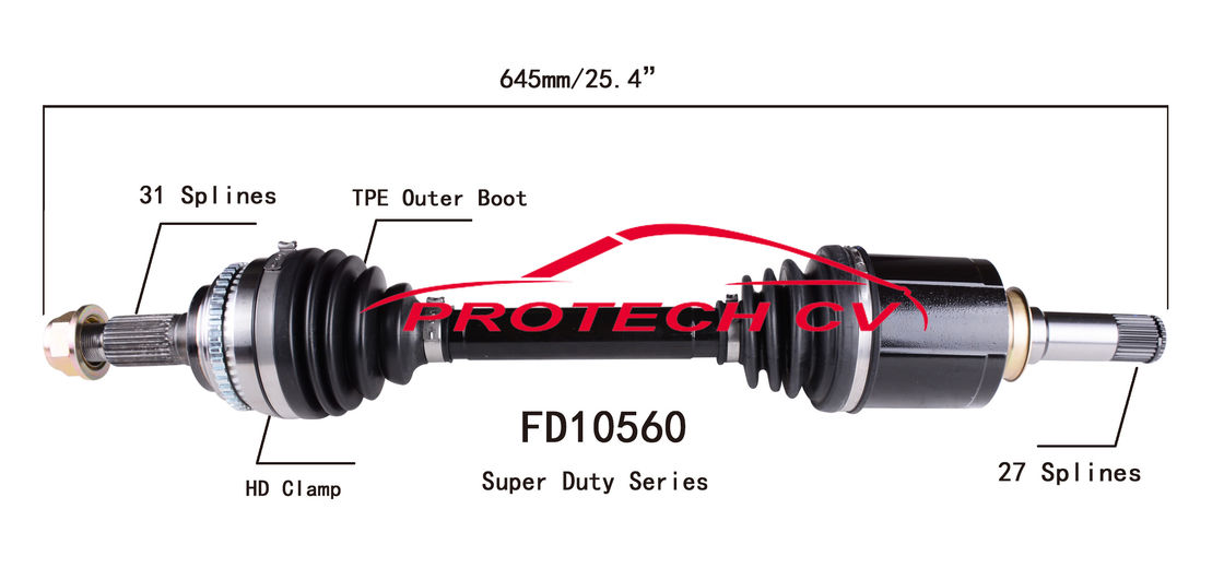 FD10560 Cv Complete Assembly TPEE Boot OE Steel Front Right Cv Axle Shaft