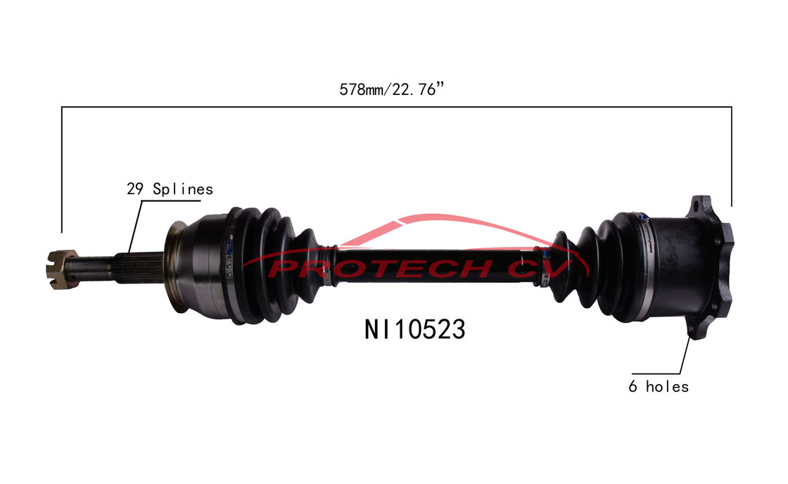 NI10523 Xterra Front Axle Shaft Replacement Heavy Duty Clamp TPEE Boot