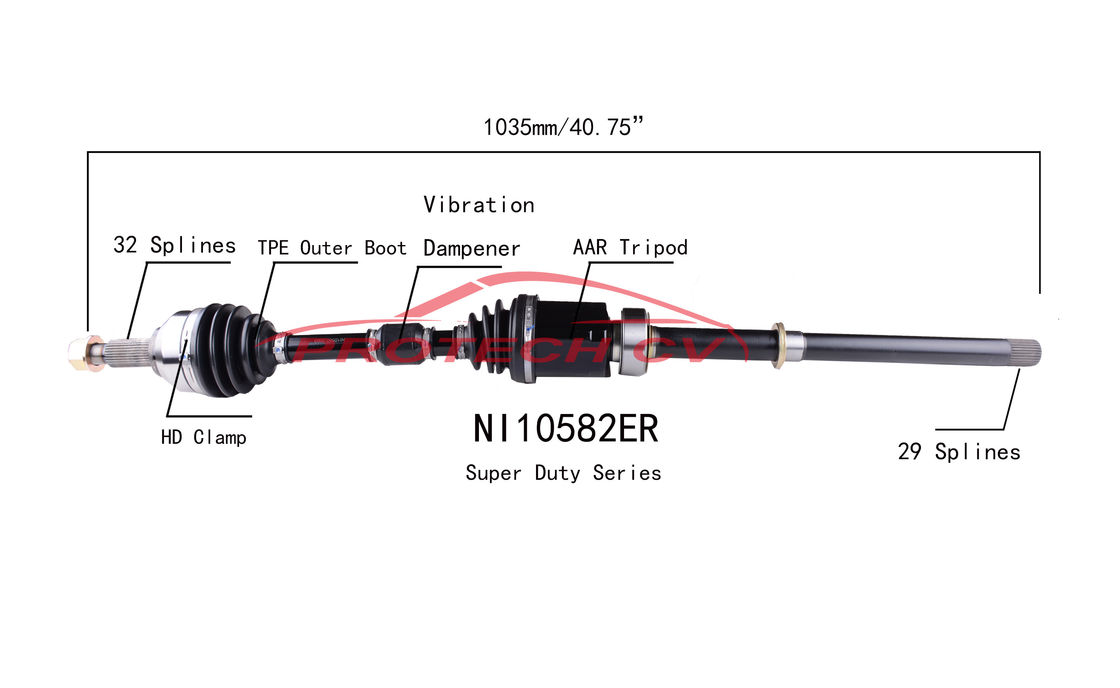 Nissan Right Front Axle Shaft Replacement NI10582ER EXTREME Weather Unit