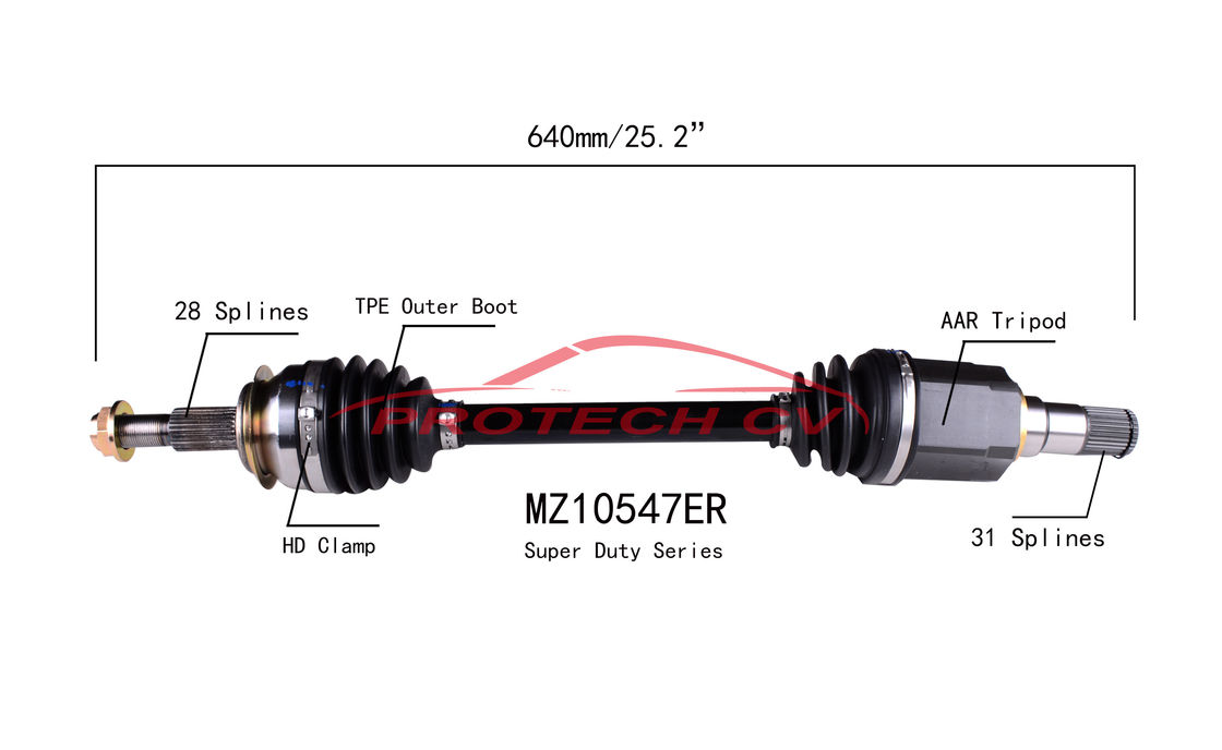 20CrMnTi Steel CV Drive Shaft MZ10547ER Automatic Mazda 3 Drive Shaft