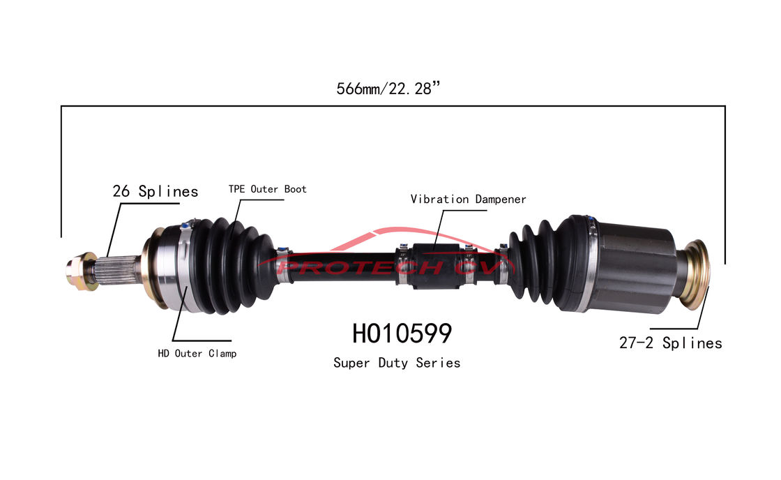 HO10599 Cv Joint Driveshaft Automatic CVT 2014-2015 Honda Civic Drive Shaft