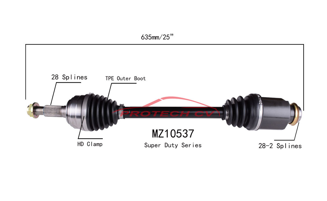 Cold Forging Grinding Cv Shaft Assembly 20CrMnTi Steel Mazda 6 Drive Shaft