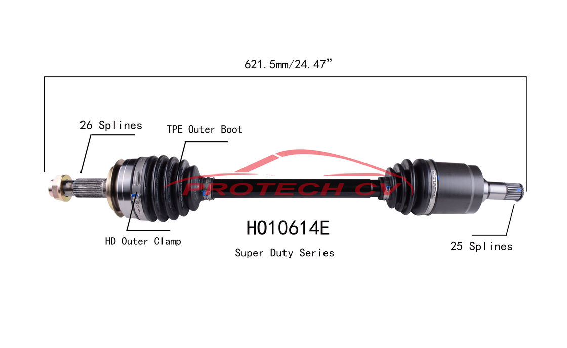 TPEE Boot Axle Cv Shaft Assembly Honda CR-Z Front Right Drive Shaft