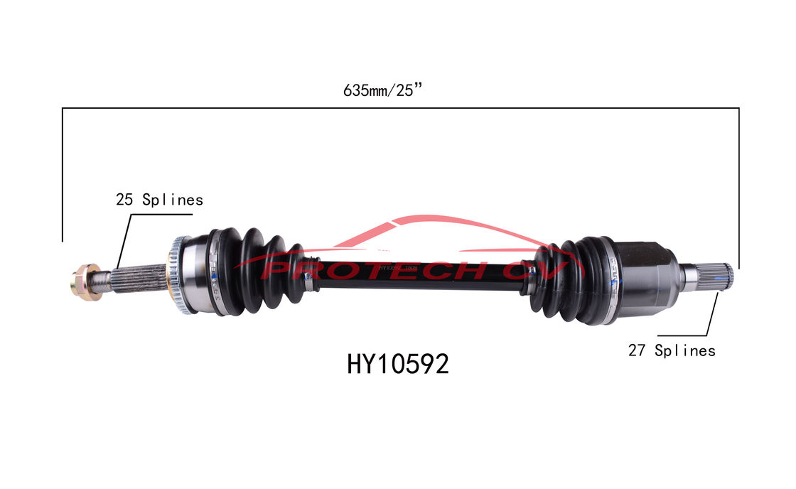 HY10592 CV Axle Shaft Assembly Hyundai Accent Front Axle Assembly Replacement