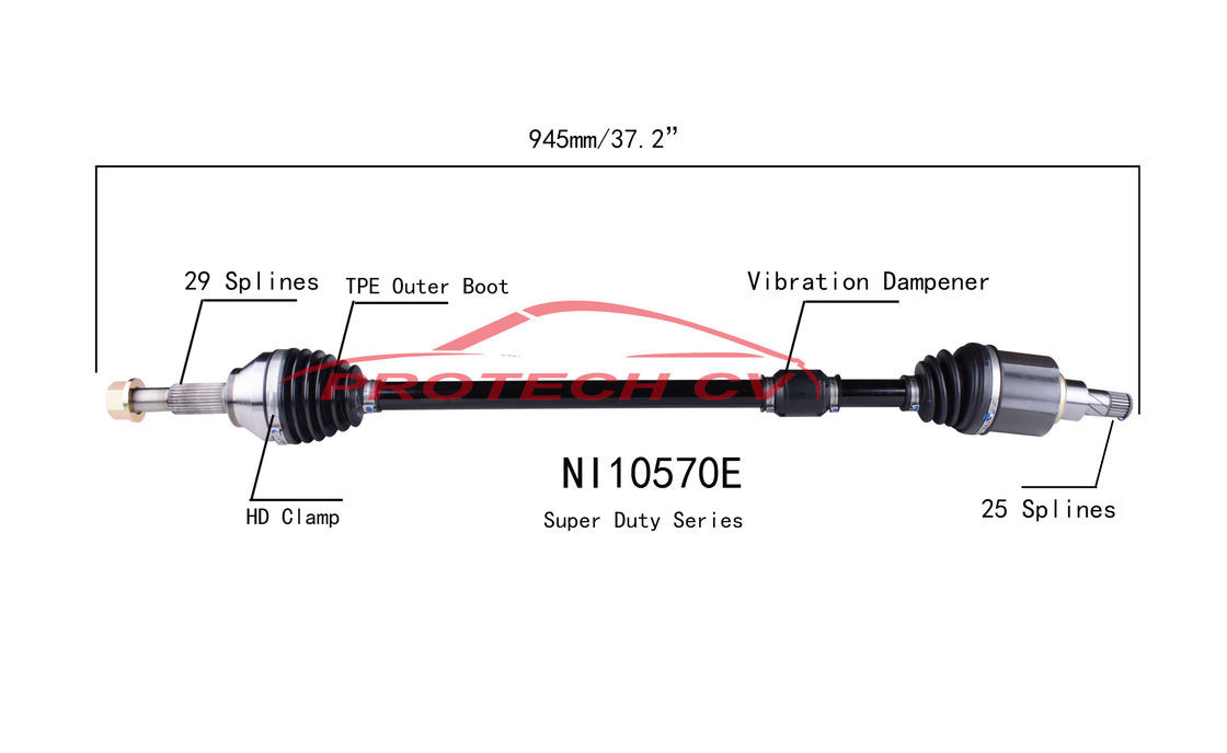 Nissan 1.8L CVT CV Axle Shaft Assembly Right Front Drive Axle EXTREME Weather Unit