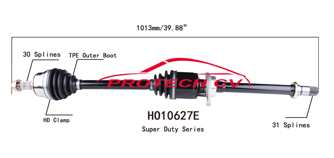 HO10627E CV  CV Axle Assembly Heavy Duty Clamp TPEE Boot  Cold Forging Grinding Process Technology EXTREME Weather Unit