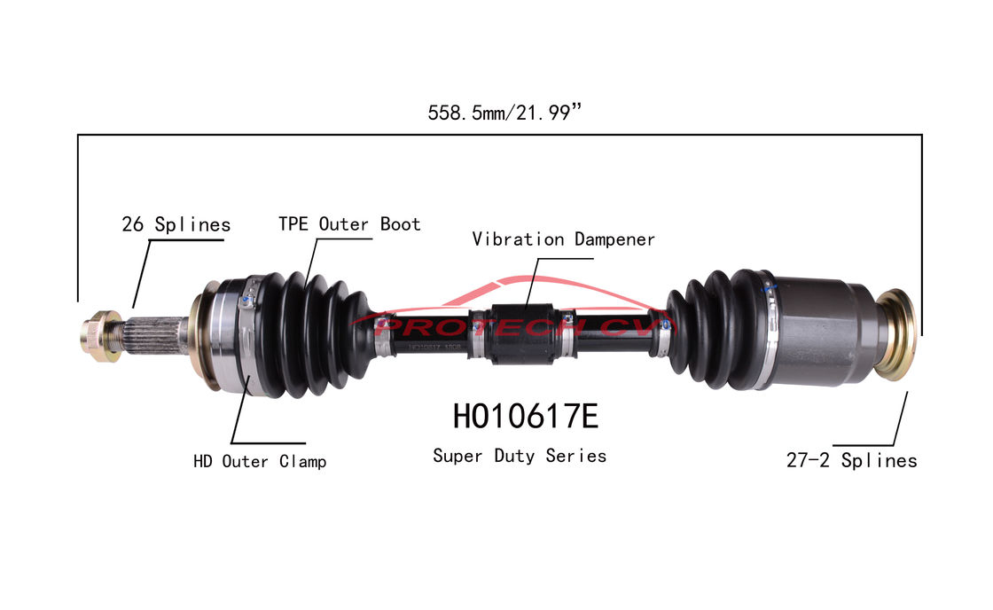 HO10617E CV  CV Axle Assembly Heavy Duty Clamp TPEE Boot  Cold Forging Grinding Process Technology EXTREME Weather Unit