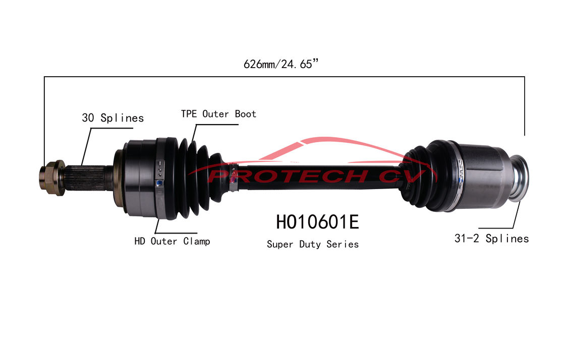 HO10601E CV  CV Axle Assembly Heavy Duty Clamp TPEE Boot  Cold Forging Grinding Process Technology EXTREME Weather Unit