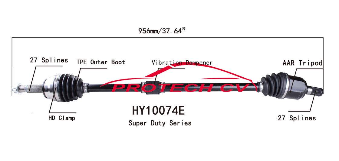 TPEE Boot Inner Cv Joint Assembly Drive Shaft For Hyundai Elantra 2.0L L4